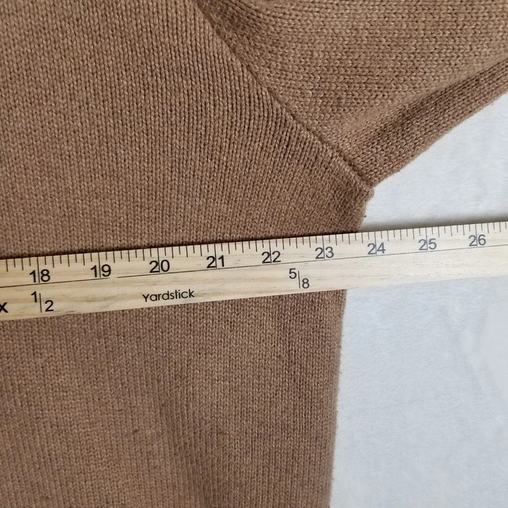 Polo Ralph Lauren Sweater Men XL Tan Cotton Mock Neck Button Pony Logo